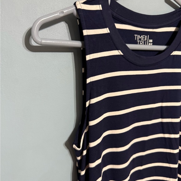 SELLING TIME & TRU DRESS For WOMEN SIZE XS STRIPED NWT SLEEVELESS  NAVY BLUE - Picture 4 of 11